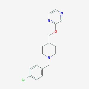 molecular formula C17H20ClN3O B6446053 2-({1-[(4-chlorophenyl)methyl]piperidin-4-yl}methoxy)pyrazine CAS No. 2548996-49-0