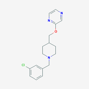 molecular formula C17H20ClN3O B6446060 2-({1-[(3-chlorophenyl)methyl]piperidin-4-yl}methoxy)pyrazine CAS No. 2549021-31-8