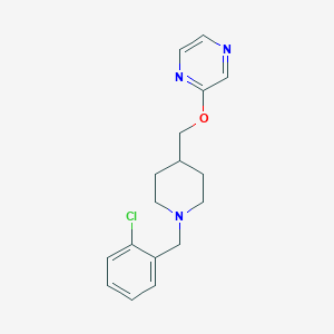 molecular formula C17H20ClN3O B6446066 2-({1-[(2-chlorophenyl)methyl]piperidin-4-yl}methoxy)pyrazine CAS No. 2549005-29-8