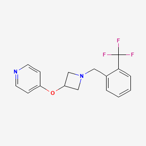 molecular formula C16H15F3N2O B6446073 4-[(1-{[2-(trifluoromethyl)phenyl]methyl}azetidin-3-yl)oxy]pyridine CAS No. 2640960-05-8