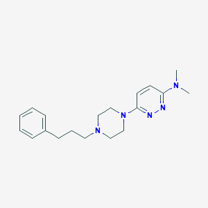 molecular formula C19H27N5 B6446078 N,N-dimethyl-6-[4-(3-phenylpropyl)piperazin-1-yl]pyridazin-3-amine CAS No. 2640878-07-3