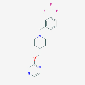 molecular formula C18H20F3N3O B6446100 2-[(1-{[3-(trifluoromethyl)phenyl]methyl}piperidin-4-yl)methoxy]pyrazine CAS No. 2549055-77-6