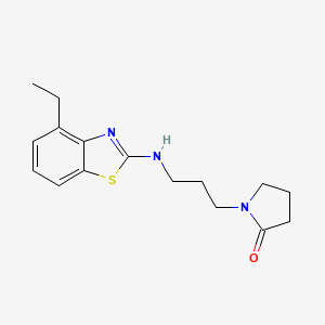 molecular formula C16H21N3OS B6446108 1-{3-[(4-ethyl-1,3-benzothiazol-2-yl)amino]propyl}pyrrolidin-2-one CAS No. 2640896-47-3