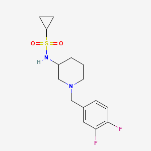 molecular formula C15H20F2N2O2S B6446113 N-{1-[(3,4-difluorophenyl)methyl]piperidin-3-yl}cyclopropanesulfonamide CAS No. 2549054-40-0