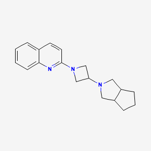 molecular formula C19H23N3 B6446119 2-(3-{octahydrocyclopenta[c]pyrrol-2-yl}azetidin-1-yl)quinoline CAS No. 2549019-42-1