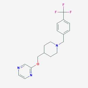 molecular formula C18H20F3N3O B6446125 2-[(1-{[4-(trifluoromethyl)phenyl]methyl}piperidin-4-yl)methoxy]pyrazine CAS No. 2548975-44-4