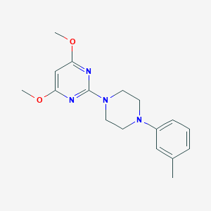 molecular formula C17H22N4O2 B6446133 4,6-dimethoxy-2-[4-(3-methylphenyl)piperazin-1-yl]pyrimidine CAS No. 2640966-05-6