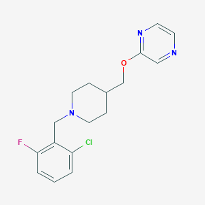 molecular formula C17H19ClFN3O B6446146 2-({1-[(2-chloro-6-fluorophenyl)methyl]piperidin-4-yl}methoxy)pyrazine CAS No. 2548984-49-0