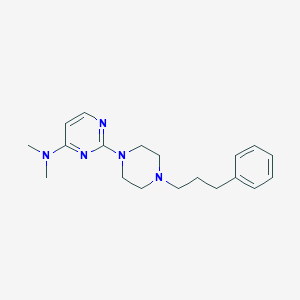 molecular formula C19H27N5 B6446154 N,N-dimethyl-2-[4-(3-phenylpropyl)piperazin-1-yl]pyrimidin-4-amine CAS No. 2640845-96-9