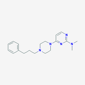 molecular formula C19H27N5 B6446162 N,N-dimethyl-4-[4-(3-phenylpropyl)piperazin-1-yl]pyrimidin-2-amine CAS No. 2640843-81-6