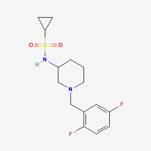 molecular formula C15H20F2N2O2S B6446166 N-{1-[(2,5-difluorophenyl)methyl]piperidin-3-yl}cyclopropanesulfonamide CAS No. 2640958-23-0