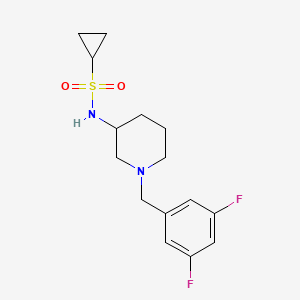 molecular formula C15H20F2N2O2S B6446167 N-{1-[(3,5-difluorophenyl)methyl]piperidin-3-yl}cyclopropanesulfonamide CAS No. 2549033-22-7