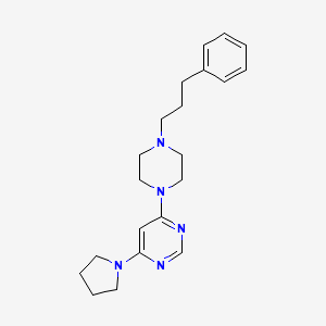 molecular formula C21H29N5 B6446170 4-[4-(3-phenylpropyl)piperazin-1-yl]-6-(pyrrolidin-1-yl)pyrimidine CAS No. 2640873-75-0