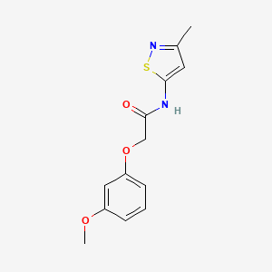 molecular formula C13H14N2O3S B6446178 2-(3-methoxyphenoxy)-N-(3-methyl-1,2-thiazol-5-yl)acetamide CAS No. 1235066-71-3