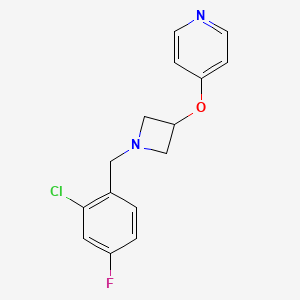 molecular formula C15H14ClFN2O B6446192 4-({1-[(2-chloro-4-fluorophenyl)methyl]azetidin-3-yl}oxy)pyridine CAS No. 2640843-88-3