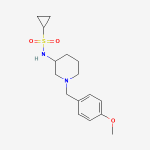 molecular formula C16H24N2O3S B6446194 N-{1-[(4-methoxyphenyl)methyl]piperidin-3-yl}cyclopropanesulfonamide CAS No. 2548994-47-2
