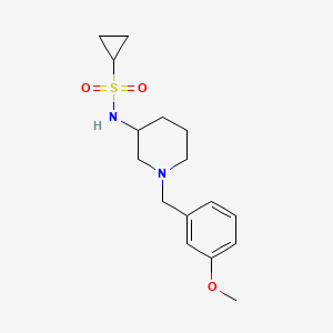 molecular formula C16H24N2O3S B6446213 N-{1-[(3-methoxyphenyl)methyl]piperidin-3-yl}cyclopropanesulfonamide CAS No. 2549005-65-2