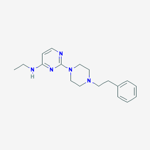 molecular formula C18H25N5 B6446230 N-ethyl-2-[4-(2-phenylethyl)piperazin-1-yl]pyrimidin-4-amine CAS No. 2640874-77-5