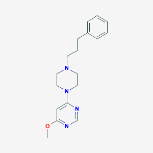 molecular formula C18H24N4O B6446237 4-methoxy-6-[4-(3-phenylpropyl)piperazin-1-yl]pyrimidine CAS No. 2640866-34-6