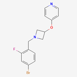 4-({1-[(4-bromo-2-fluorophenyl)methyl]azetidin-3-yl}oxy)pyridine