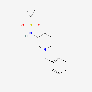 molecular formula C16H24N2O2S B6446285 N-{1-[(3-methylphenyl)methyl]piperidin-3-yl}cyclopropanesulfonamide CAS No. 2548987-82-0