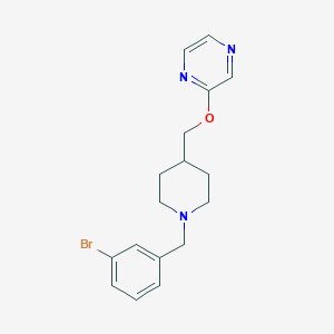 2-({1-[(3-bromophenyl)methyl]piperidin-4-yl}methoxy)pyrazine