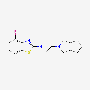 molecular formula C17H20FN3S B6446311 4-fluoro-2-(3-{octahydrocyclopenta[c]pyrrol-2-yl}azetidin-1-yl)-1,3-benzothiazole CAS No. 2549021-98-7