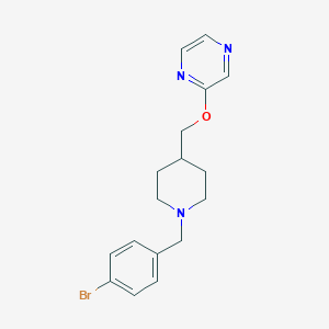 2-({1-[(4-bromophenyl)methyl]piperidin-4-yl}methoxy)pyrazine