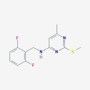 molecular formula C13H13F2N3S B6446357 N-[(2,6-difluorophenyl)methyl]-6-methyl-2-(methylsulfanyl)pyrimidin-4-amine CAS No. 2548984-56-9