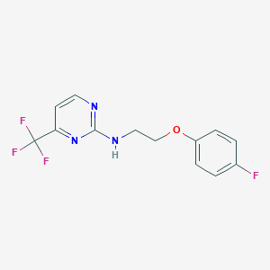 molecular formula C13H11F4N3O B6446372 N-[2-(4-fluorophenoxy)ethyl]-4-(trifluoromethyl)pyrimidin-2-amine CAS No. 2640959-09-5