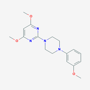 molecular formula C17H22N4O3 B6446379 4,6-dimethoxy-2-[4-(3-methoxyphenyl)piperazin-1-yl]pyrimidine CAS No. 2640882-17-1