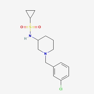 molecular formula C15H21ClN2O2S B6446403 N-{1-[(3-chlorophenyl)methyl]piperidin-3-yl}cyclopropanesulfonamide CAS No. 2549065-15-6