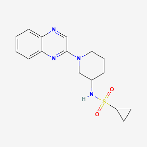 molecular formula C16H20N4O2S B6446408 N-[1-(quinoxalin-2-yl)piperidin-3-yl]cyclopropanesulfonamide CAS No. 2549004-78-4