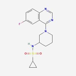 molecular formula C16H19FN4O2S B6446419 N-[1-(6-fluoroquinazolin-4-yl)piperidin-3-yl]cyclopropanesulfonamide CAS No. 2549065-45-2