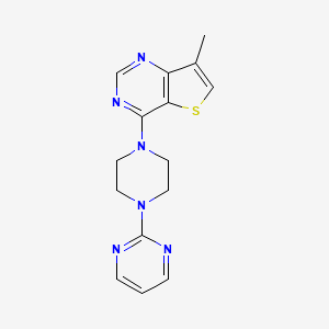 molecular formula C15H16N6S B6446451 2-(4-{7-methylthieno[3,2-d]pyrimidin-4-yl}piperazin-1-yl)pyrimidine CAS No. 2424632-50-6