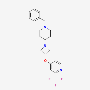 molecular formula C21H24F3N3O B6446463 4-{[1-(1-benzylpiperidin-4-yl)azetidin-3-yl]oxy}-2-(trifluoromethyl)pyridine CAS No. 2549031-64-1