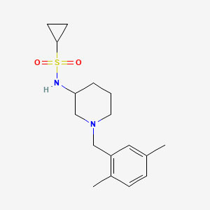 molecular formula C17H26N2O2S B6446470 N-{1-[(2,5-dimethylphenyl)methyl]piperidin-3-yl}cyclopropanesulfonamide CAS No. 2549006-48-4