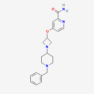 molecular formula C21H26N4O2 B6446474 4-{[1-(1-benzylpiperidin-4-yl)azetidin-3-yl]oxy}pyridine-2-carboxamide CAS No. 2549053-25-8