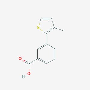 molecular formula C12H10O2S B064465 3-(3-Methylthiophen-2-YL)benzoic acid CAS No. 177735-13-6