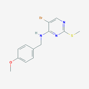 molecular formula C13H14BrN3OS B6446509 5-bromo-N-[(4-methoxyphenyl)methyl]-2-(methylsulfanyl)pyrimidin-4-amine CAS No. 2640966-61-4