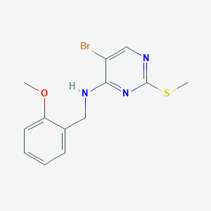 molecular formula C13H14BrN3OS B6446517 5-bromo-N-[(2-methoxyphenyl)methyl]-2-(methylsulfanyl)pyrimidin-4-amine CAS No. 2640975-74-0