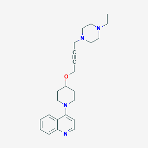 molecular formula C24H32N4O B6446537 4-(4-{[4-(4-ethylpiperazin-1-yl)but-2-yn-1-yl]oxy}piperidin-1-yl)quinoline CAS No. 2640956-39-2