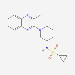 molecular formula C17H22N4O2S B6446565 N-[1-(3-methylquinoxalin-2-yl)piperidin-3-yl]cyclopropanesulfonamide CAS No. 2640966-87-4
