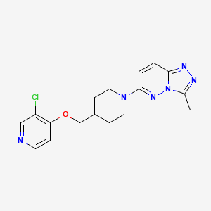 molecular formula C17H19ClN6O B6446645 3-chloro-4-[(1-{3-methyl-[1,2,4]triazolo[4,3-b]pyridazin-6-yl}piperidin-4-yl)methoxy]pyridine CAS No. 2640819-01-6