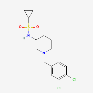 molecular formula C15H20Cl2N2O2S B6446650 N-{1-[(3,4-dichlorophenyl)methyl]piperidin-3-yl}cyclopropanesulfonamide CAS No. 2549053-04-3