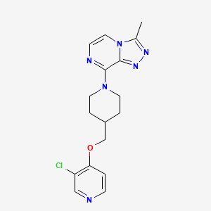 molecular formula C17H19ClN6O B6446661 3-chloro-4-[(1-{3-methyl-[1,2,4]triazolo[4,3-a]pyrazin-8-yl}piperidin-4-yl)methoxy]pyridine CAS No. 2548985-62-0