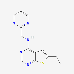 molecular formula C13H13N5S B6446669 6-ethyl-N-[(pyrimidin-2-yl)methyl]thieno[2,3-d]pyrimidin-4-amine CAS No. 2549052-74-4