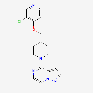 3-chloro-4-[(1-{2-methylpyrazolo[1,5-a]pyrazin-4-yl}piperidin-4-yl)methoxy]pyridine