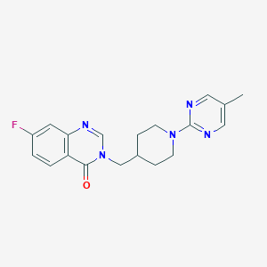 molecular formula C19H20FN5O B6446753 7-fluoro-3-{[1-(5-methylpyrimidin-2-yl)piperidin-4-yl]methyl}-3,4-dihydroquinazolin-4-one CAS No. 2549054-35-3