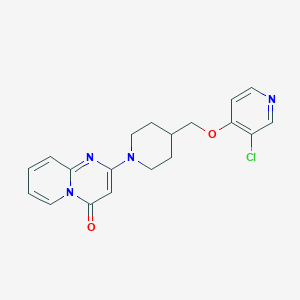 molecular formula C19H19ClN4O2 B6446782 2-(4-{[(3-chloropyridin-4-yl)oxy]methyl}piperidin-1-yl)-4H-pyrido[1,2-a]pyrimidin-4-one CAS No. 2640842-12-0